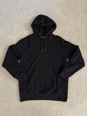 H&M Black Men's Hooded Sweatshirt with Kangaroo Pocket